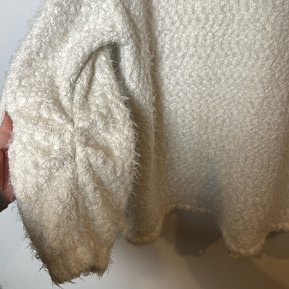 New Directions Studio Women’s Cowl Neck White Sweater With Kangaroo Pocket XL - Picture 7 of 9